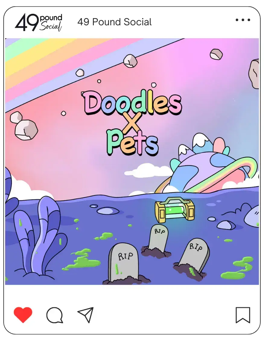 Doodles x Pets - A screenshot of a social media post featuring adorable doodles and their furry companions.