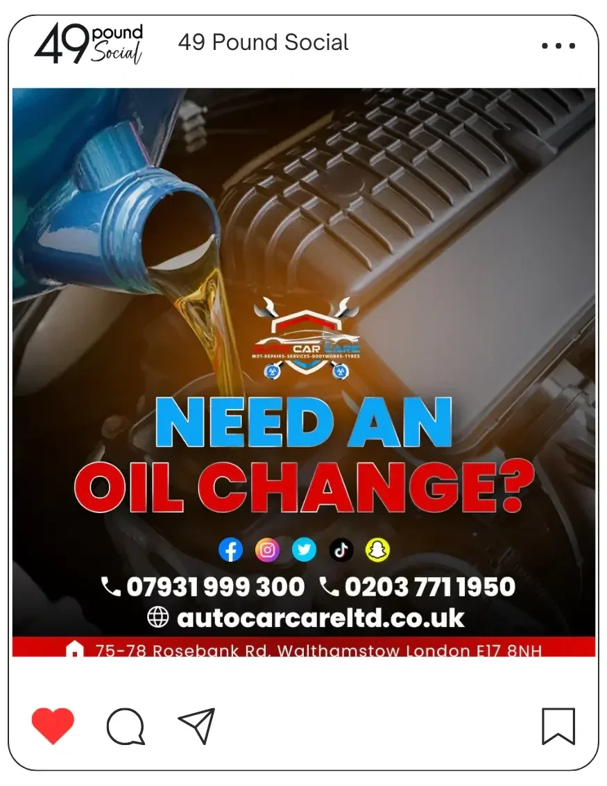 need an oil change?